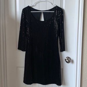 Express Black Sequin Dress